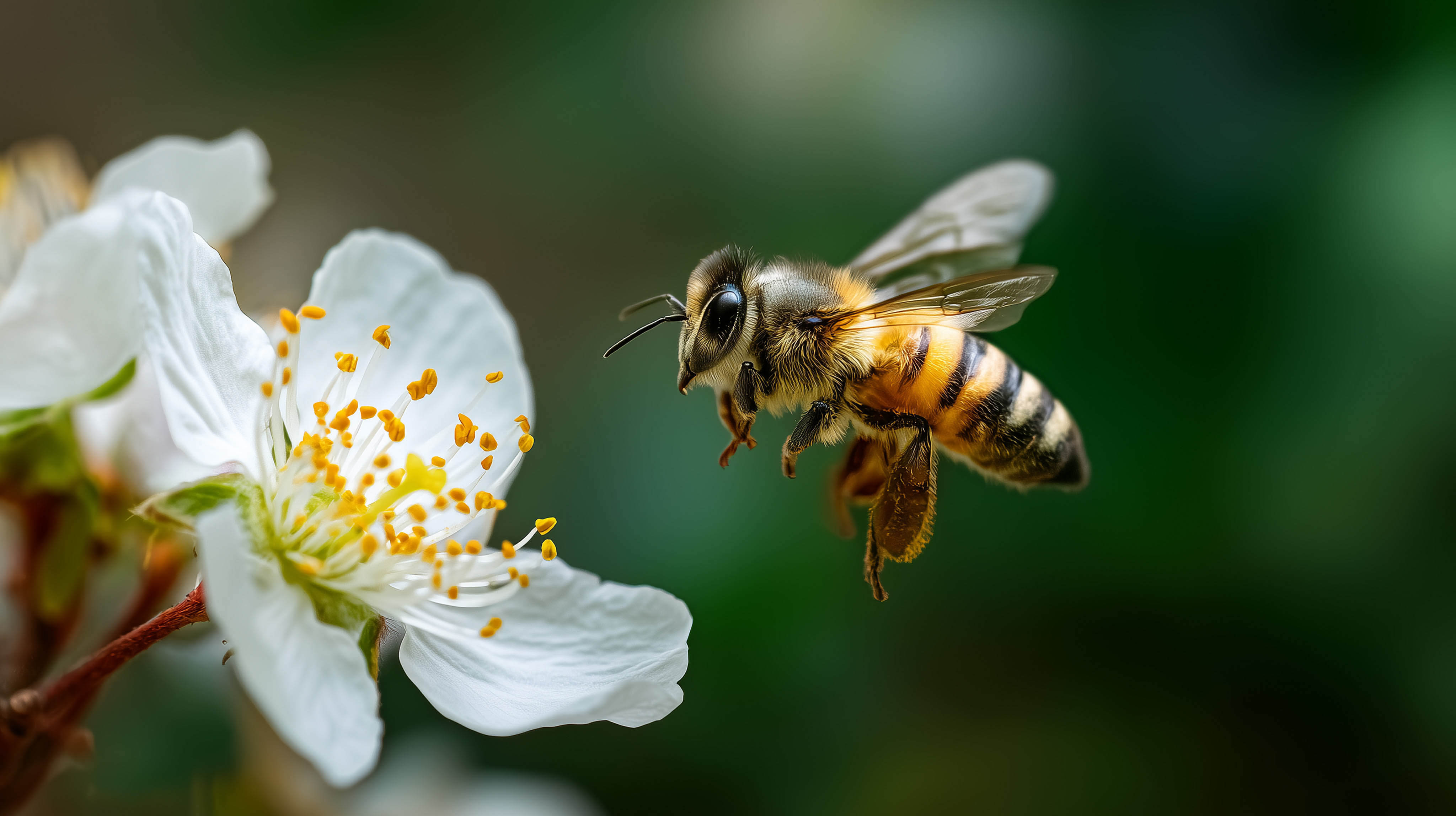 Macro shot of a bee